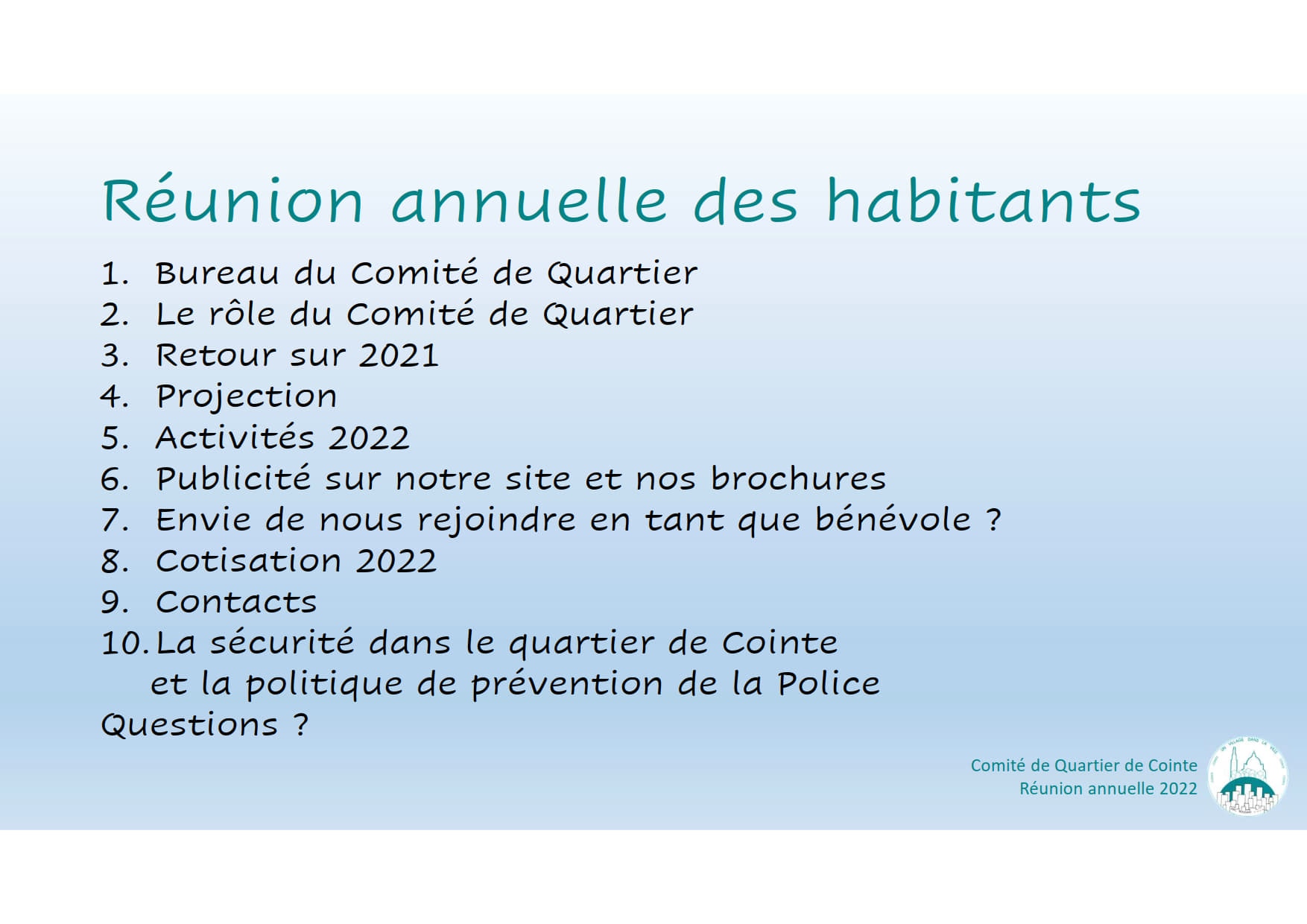 Runion annuelle des habitants de Cointe 080322 02