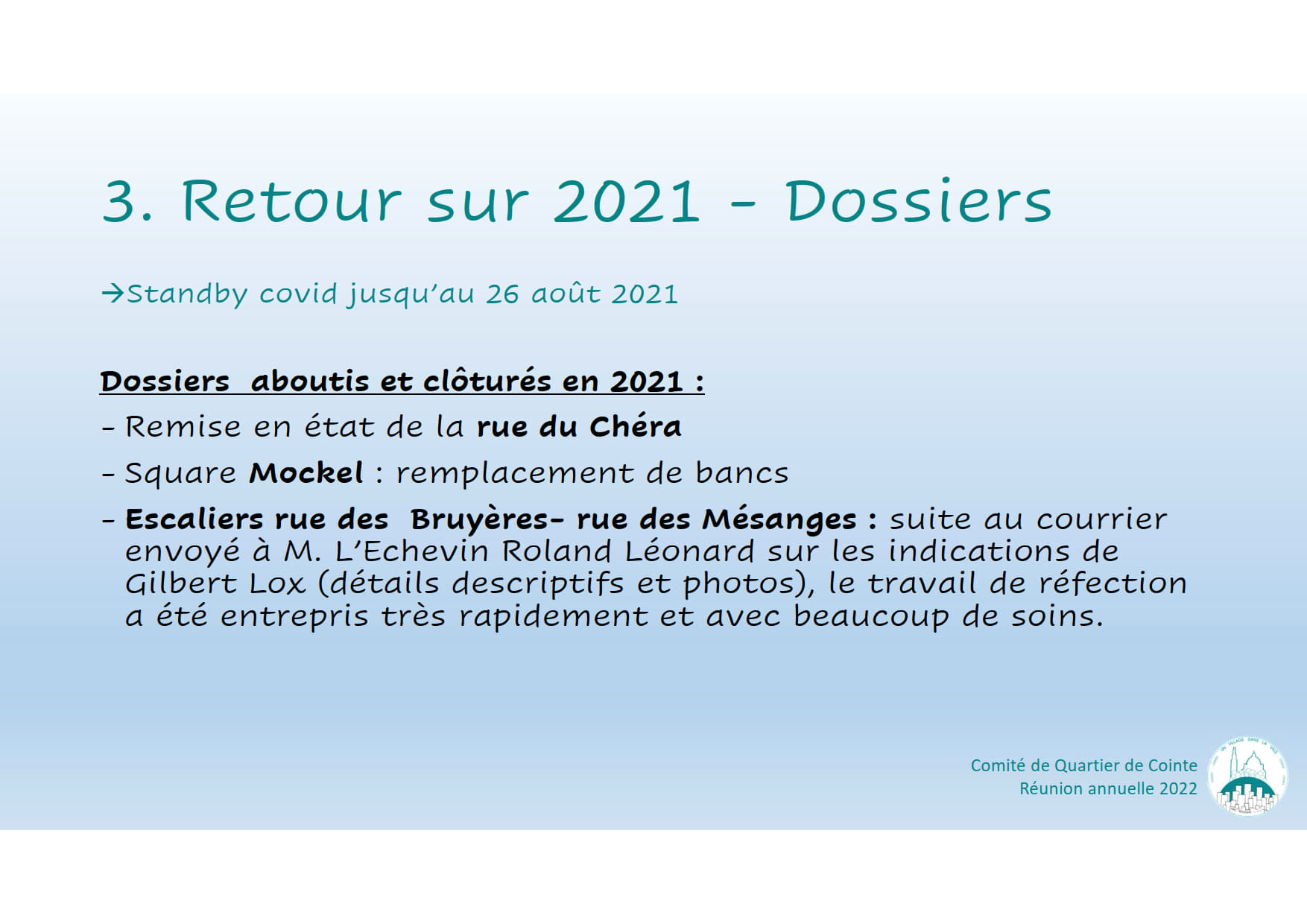Runion annuelle des habitants de Cointe 080322 05